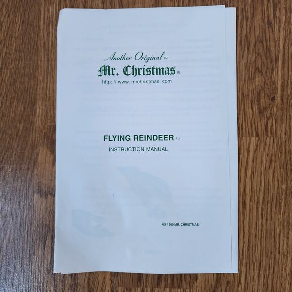 Vintage 1999 Mr. Christmas Flying Reindeer No Box Doesn't Turn On - Picture 14 of 14